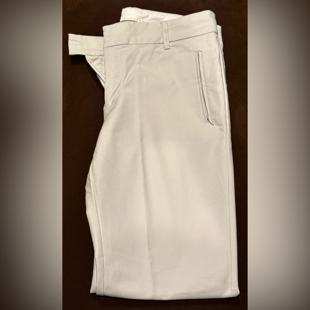 Part Two Copenhagen Beige Dress Pants. Pleated Zipper Pockets straight Leg Sz 8